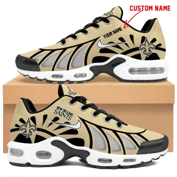 LIMITED EDITION - NEW CUSTOMIZED NFL24 NOS NEW ORLEANS SAINTS UNISEX AIR MAX PLUS SNEAKERS