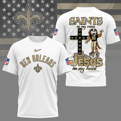 LIMITED EDITION - NEW CUSTOMIZED NFL24 NOS NEW ORLEANS SAINTS T-SHIRT | MULTIPLE COLORS AVAILABLE