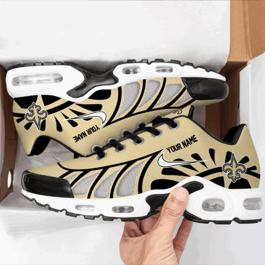 LIMITED EDITION - NEW CUSTOMIZED NFL24 NOS NEW ORLEANS SAINTS UNISEX AIR MAX PLUS SNEAKERS