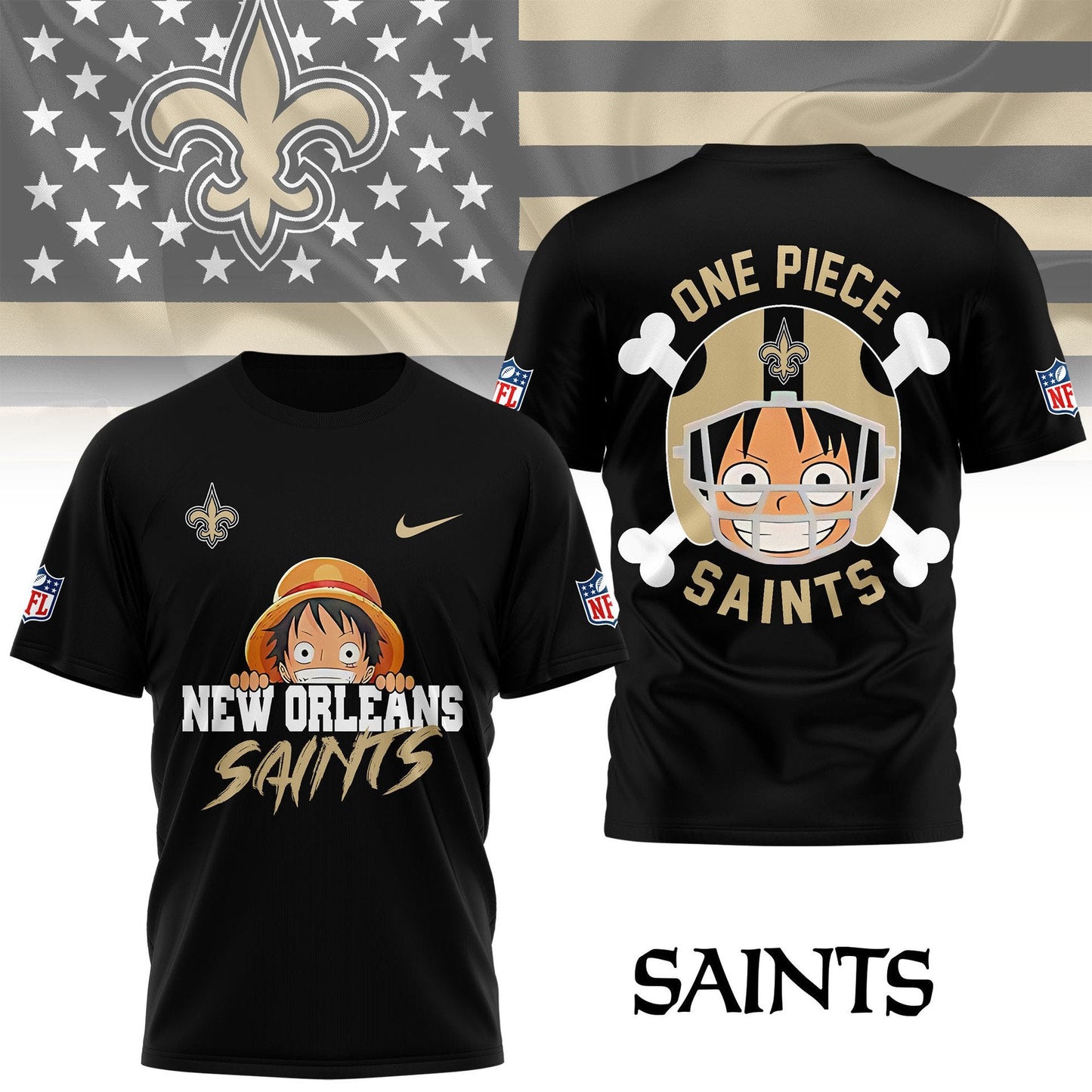 LIMITED EDITION - NEW CUSTOMIZED NFL24 NOS NEW ORLEANS SAINTS ONE PIECE FAN 3D SHIRT