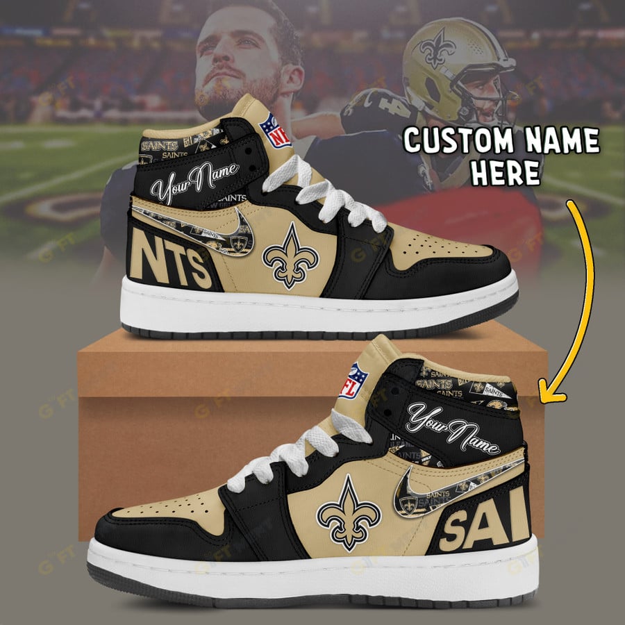 LIMITED EDITION - NEW CUSTOMIZED NFL24 NOS NEW ORLEANS SAINTS AIR JORDAN 1