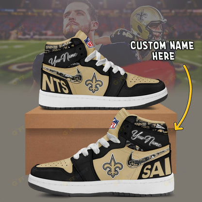 LIMITED EDITION - NEW CUSTOMIZED NFL24 NOS NEW ORLEANS SAINTS AIR JORDAN 1