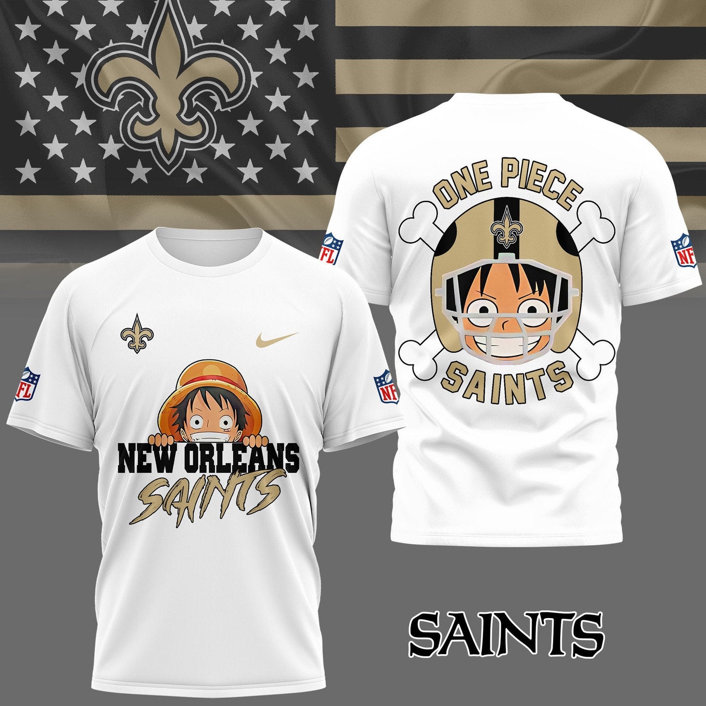 LIMITED EDITION - NEW CUSTOMIZED NFL24 NOS NEW ORLEANS SAINTS ONE PIECE FAN 3D SHIRT