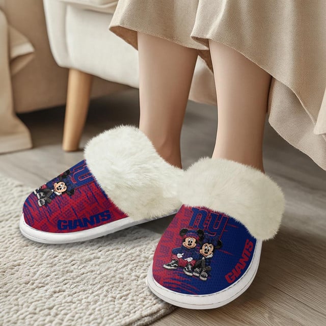 LIMITED EDITION - NEW CUSTOMIZED NFL32 NYG NEW YORK GIANTS COTTON SLIPPERS
