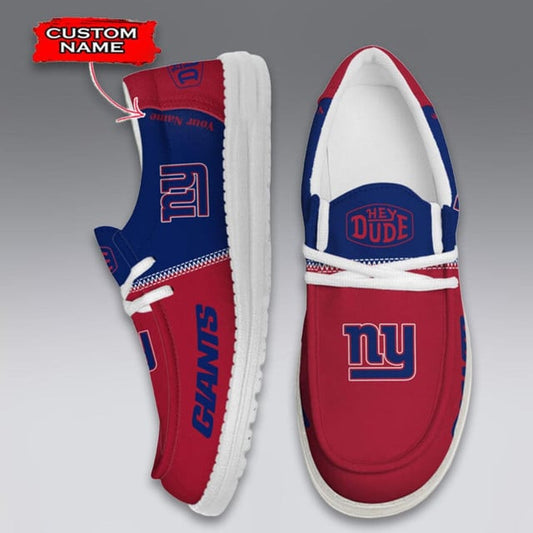 LIMITED EDITION - NEW CUSTOMIZED NFL32 NYG NEW YORK GIANTS LOAFER SHOES