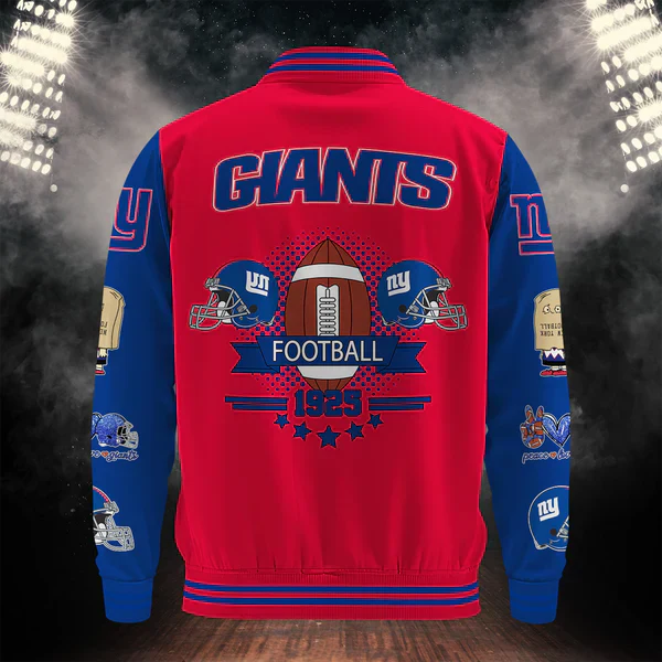 LIMITED EDITION - NEW CUSTOMIZED NFL32 NYG  NEW YORK GIANTS BASEBALL JACKET