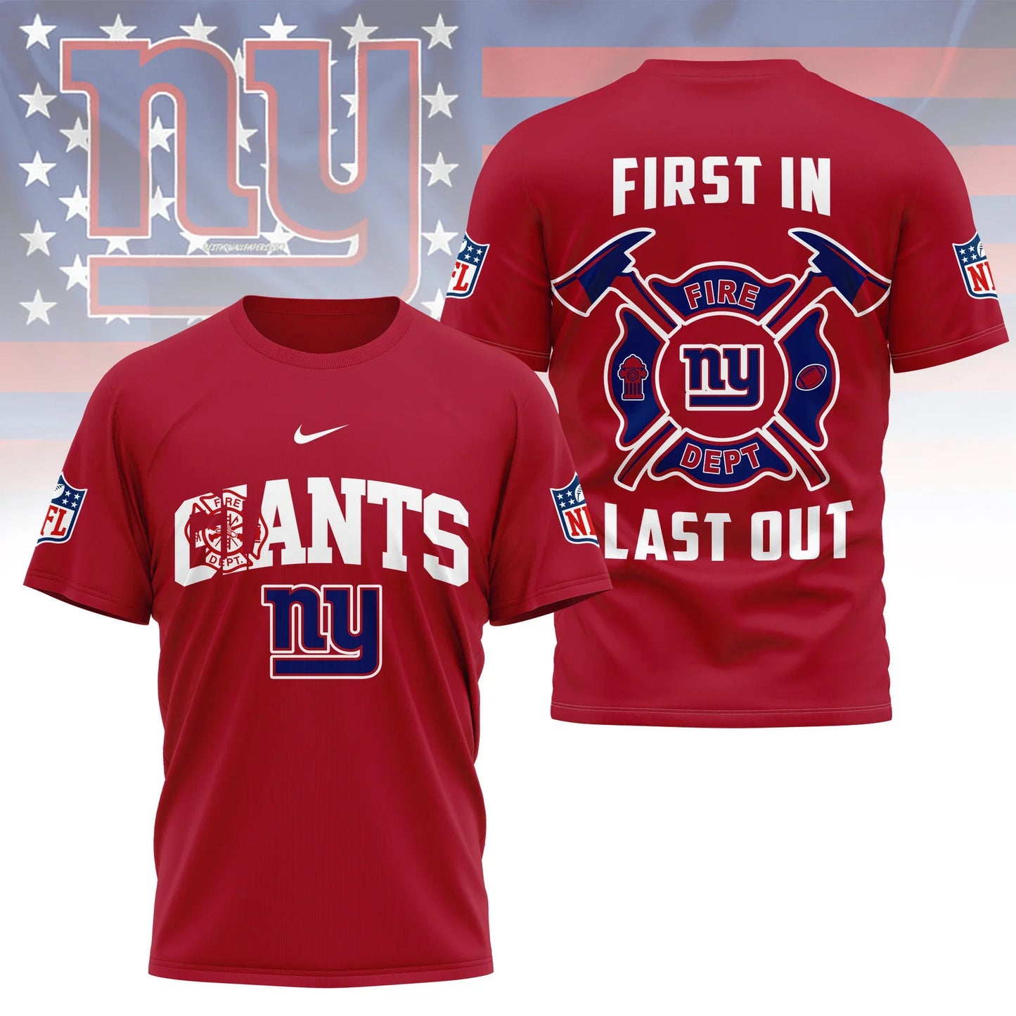 LIMITED EDITION - NEW CUSTOMIZED NFL32 NYG NEW YORK GIANTS T-SHIRT | MULTIPLE COLORS AVAILABLE