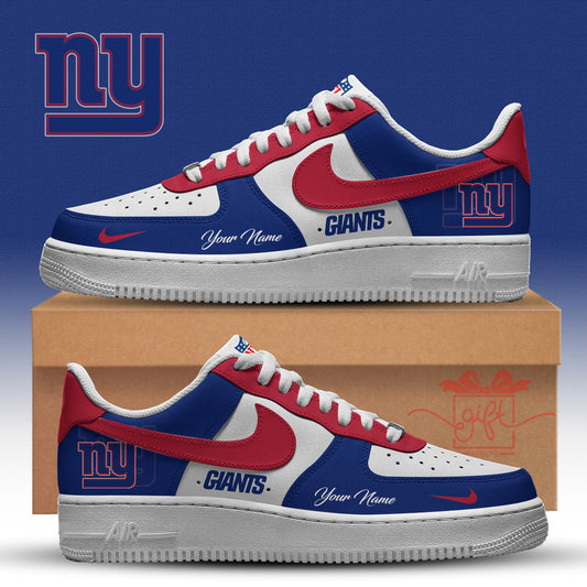 LIMITED EDITION - NEW CUSTOMIZED NFL32 NYG NEW YORK GIANTS AF1 SNEAKERS