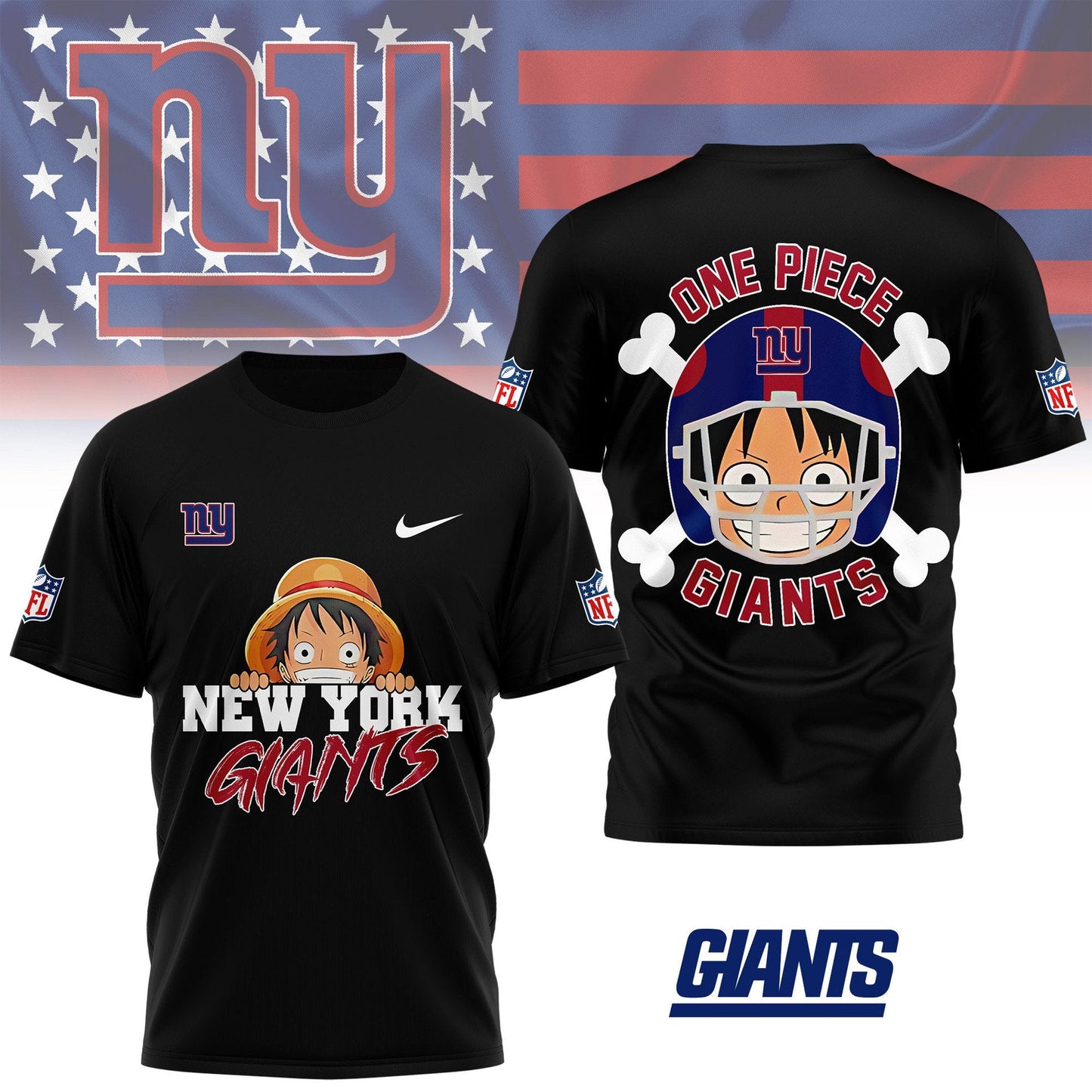 LIMITED EDITION - NEW CUSTOMIZED NFL32 NYG NEW YORK GIANTS TITANS ONE PIECE FAN 3D SHIRT