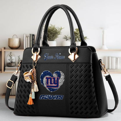 LIMITED EDITION - NEW CUSTOMIZED NFL32 NYG NEW YORK GIANTS ZIP HANDBAG MULTICOLOR