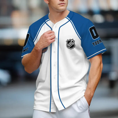 LIMITED EDITION - NEW CUSTOMIZED NHL25 NY ISLANDERS BASEBALL JERSEY