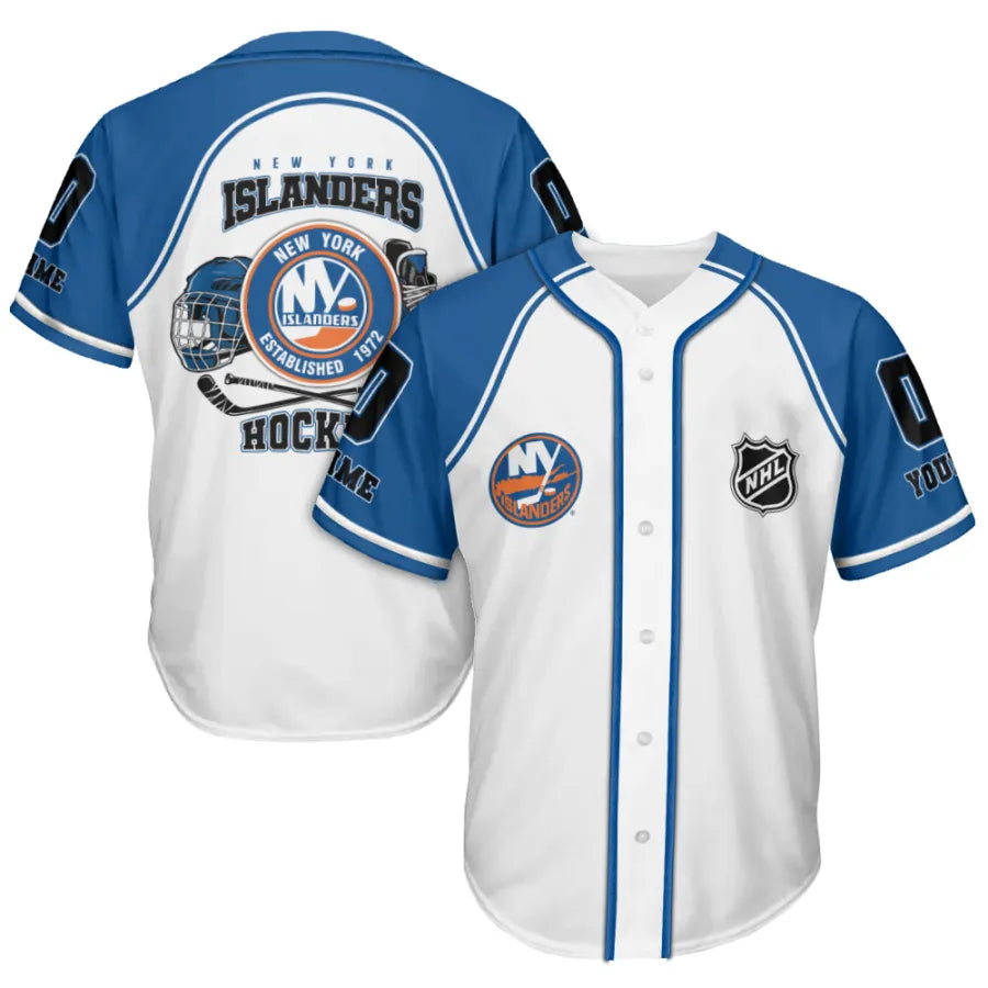 LIMITED EDITION - NEW CUSTOMIZED NHL25 NYI NEW YORK ISLANDERS BASEBALL JERSEY