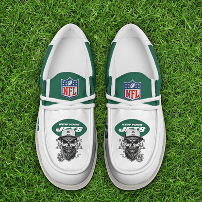 LIMITED EDITION - NEW CUSTOMIZED NFL25 NYJ NEW YORK JETS LOAFER SHOES