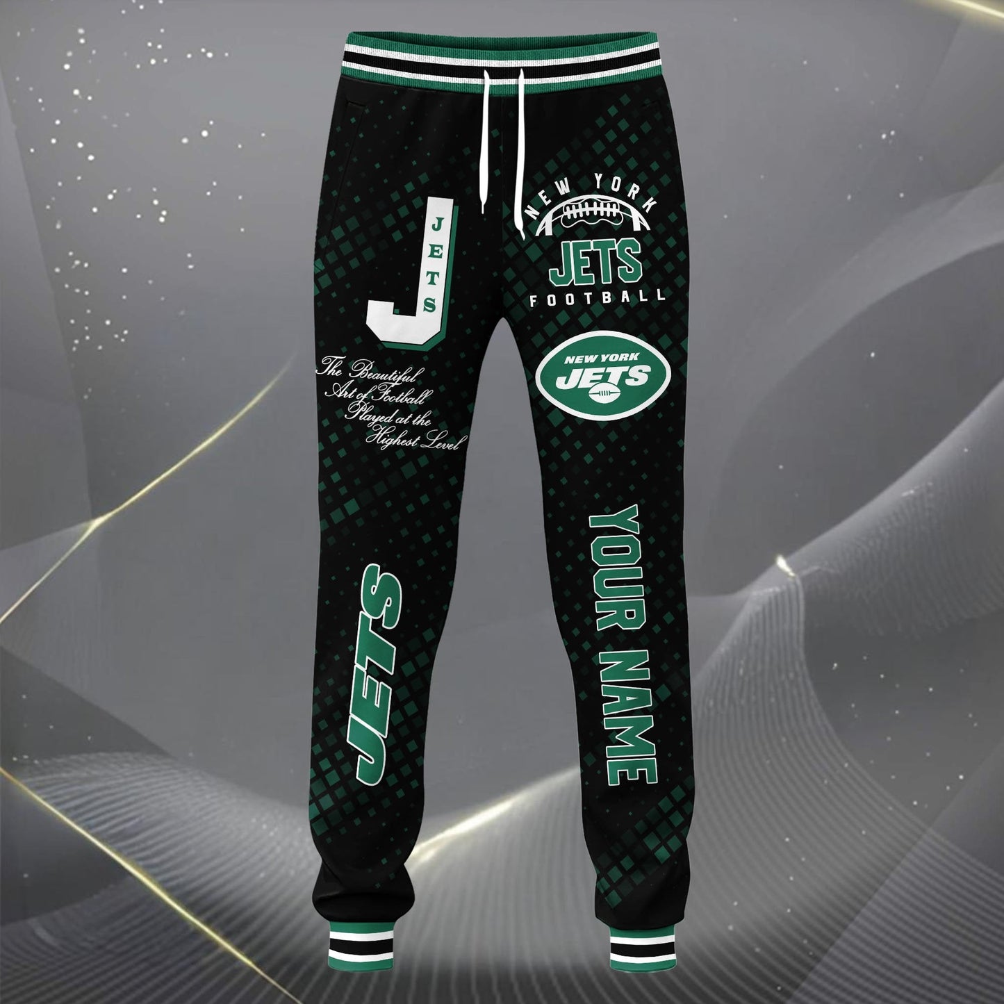 LIMITED EDITION - NEW CUSTOMIZED NFL25 NYJ NEW YORK JETS SATIN VARSITY JACKET & LONG PANTS