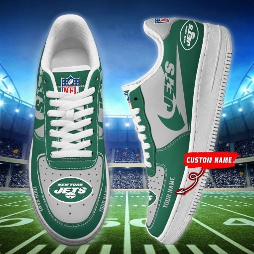 LIMITED EDITION - NEW CUSTOMIZED NFL25 NYJ NEW YORK JETS AF1 SNEAKERS