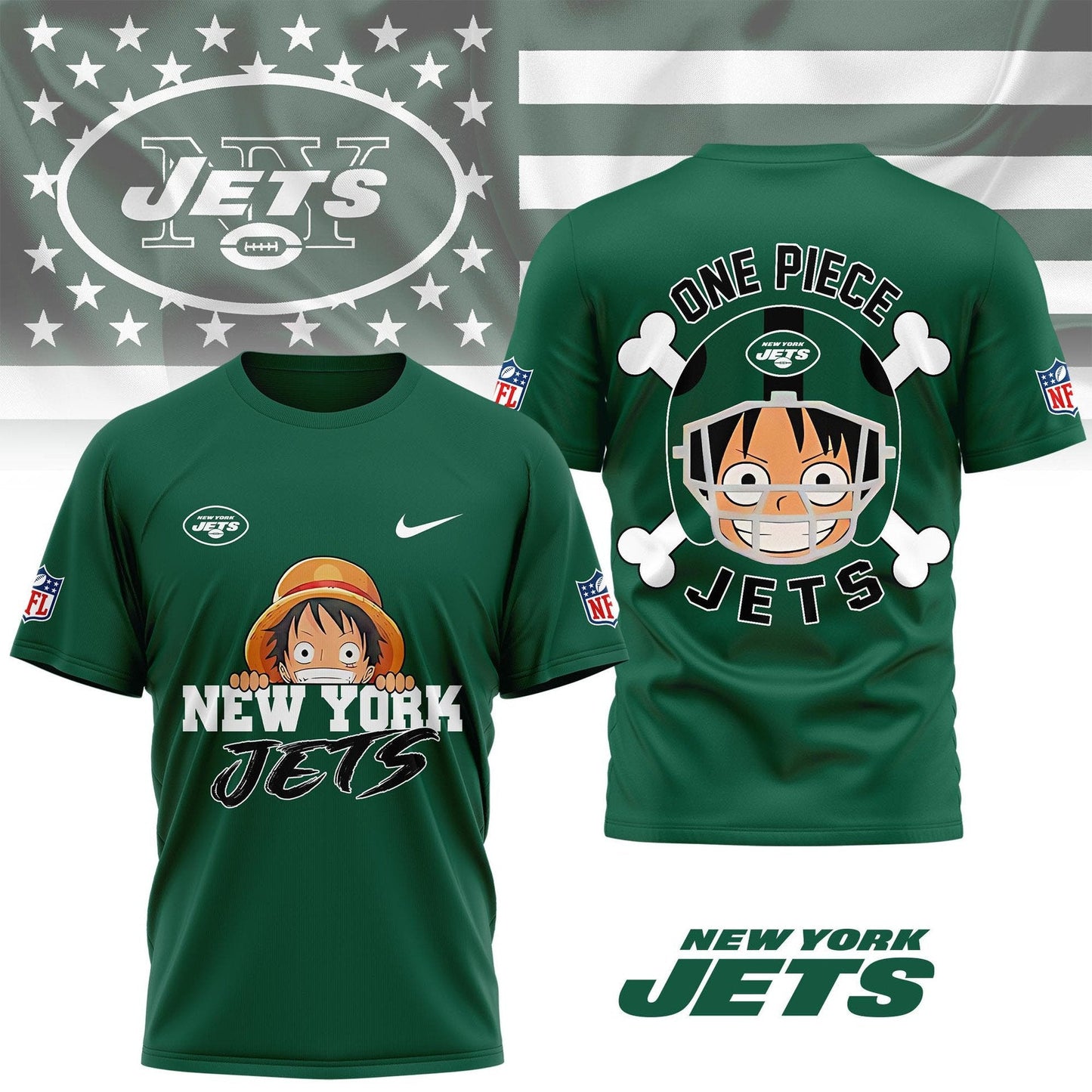 LIMITED EDITION - NEW CUSTOMIZED NFL25 NYJ NEW YORK JETS ONE PIECE FAN 3D SHIRT