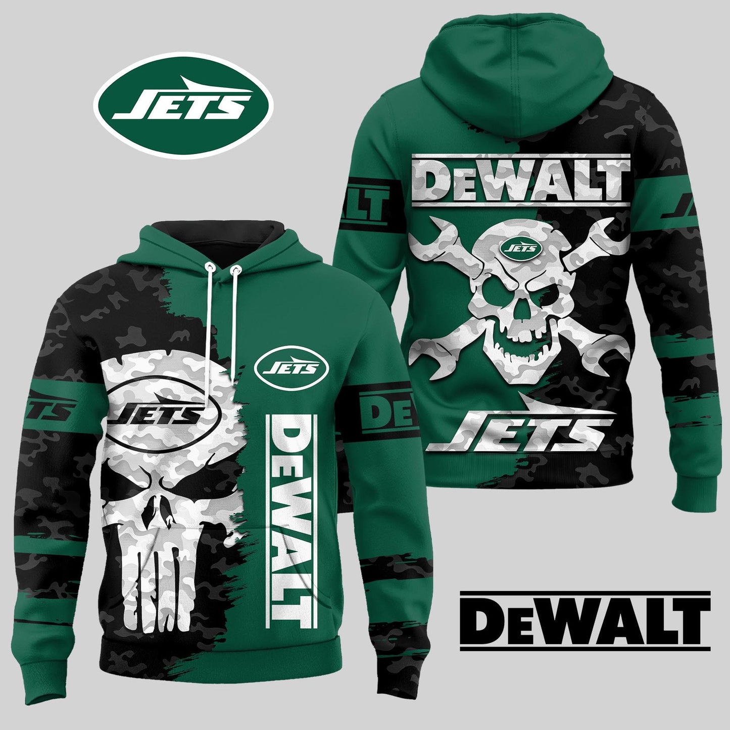 LIMITED EDITION - NEW CUSTOMIZED NFL25 NYJ NEW YORK JETS DEWALT UNISEX T-SHIRT, POLO, HOODIE & JACKETS