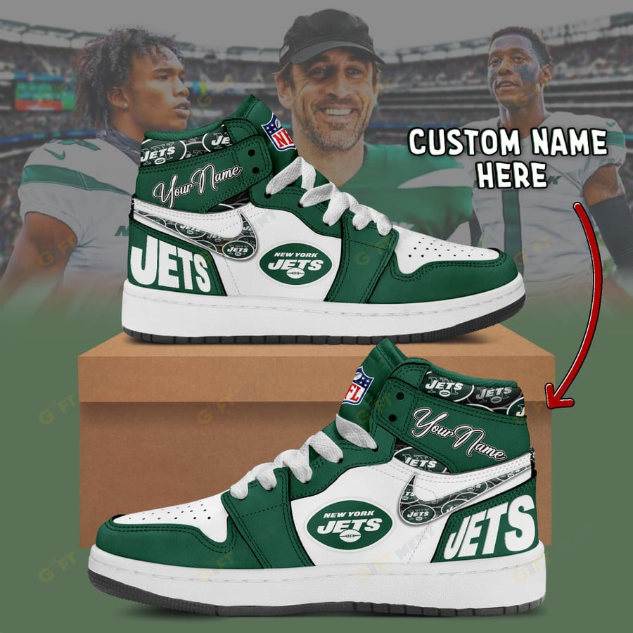 LIMITED EDITION - NEW CUSTOMIZED NFL25 NYJ NEW YORK JETS AIR JORDAN 1