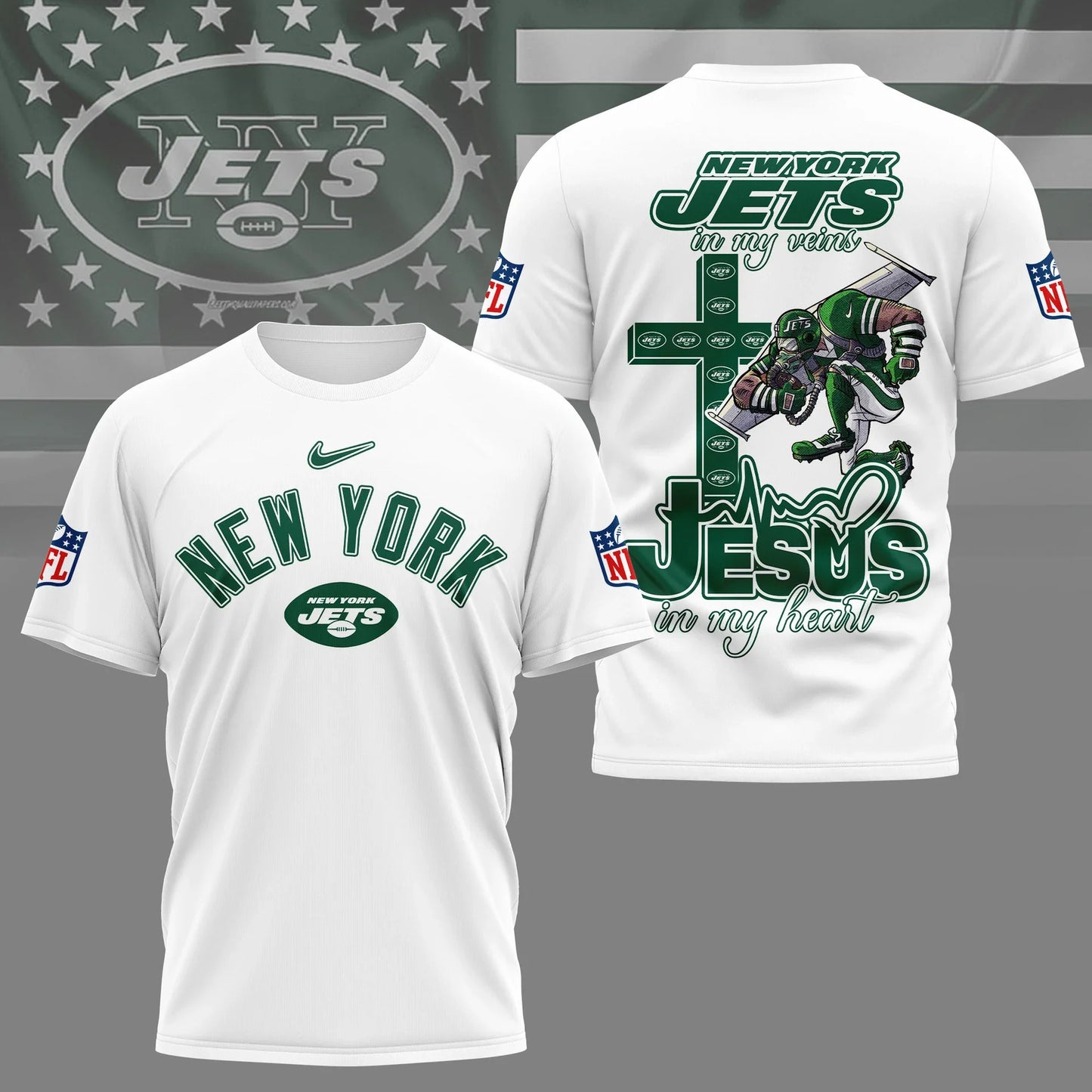 LIMITED EDITION - NEW CUSTOMIZED NFL25 NYJ NEW YORK JETS T-SHIRT | MULTIPLE COLORS AVAILABLE