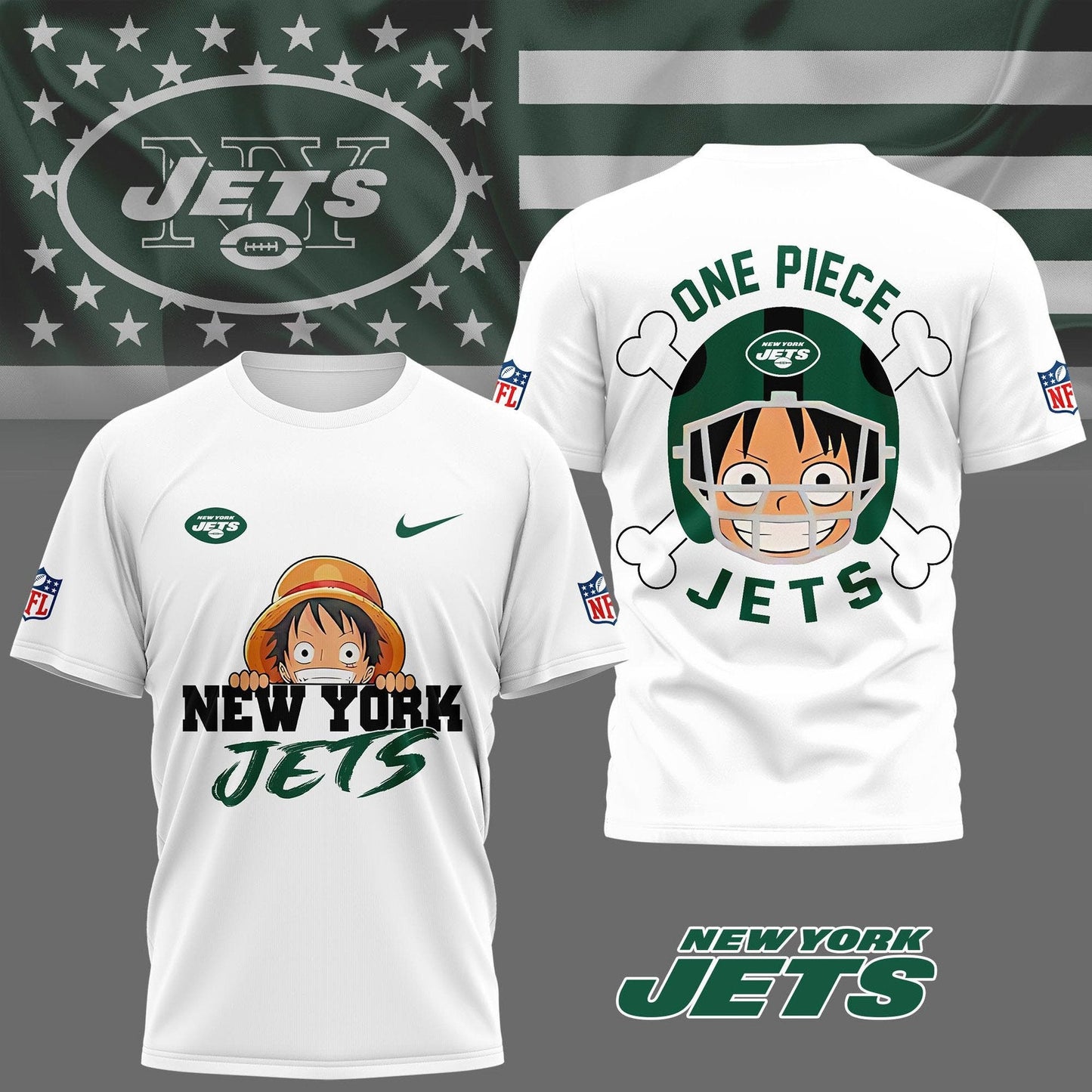 LIMITED EDITION - NEW CUSTOMIZED NFL25 NYJ NEW YORK JETS ONE PIECE FAN 3D SHIRT