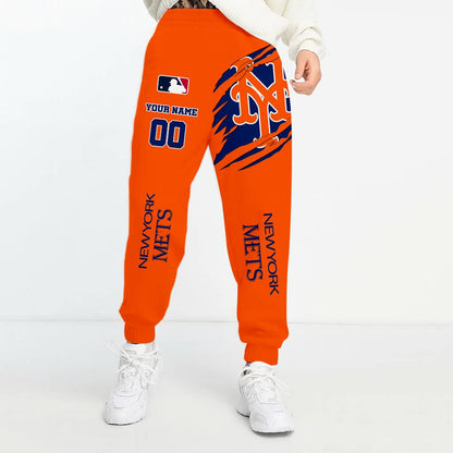 LIMITED EDITION - NEW CUSTOMIZED MLB17 NYM NEW YORK METS UNISEX LONG PANTS