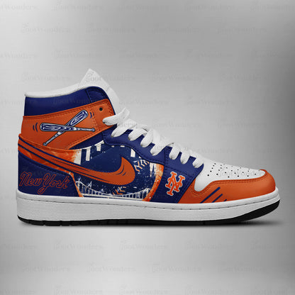 LIMITED EDITION - NEW CUSTOMIZED MLB17 NY METS AIR JORDAN SNEAKERS