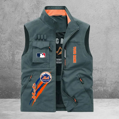 LIMITED EDITION - NEW CUSTOMIZED MLB17 NYM NEW YORK METS SLEEVELESS VEST