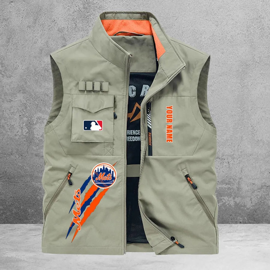 LIMITED EDITION - NEW CUSTOMIZED MLB17 NYM NEW YORK METS SLEEVELESS VEST