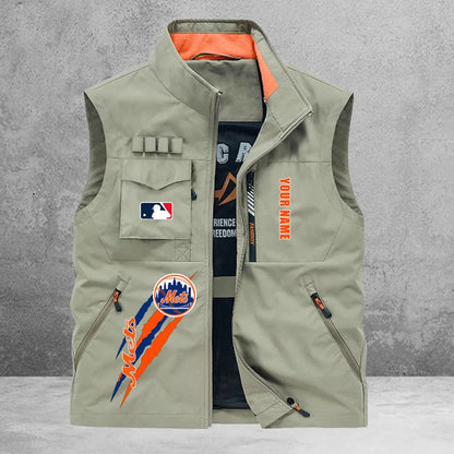 LIMITED EDITION - NEW CUSTOMIZED MLB17 NYM NEW YORK METS SLEEVELESS VEST