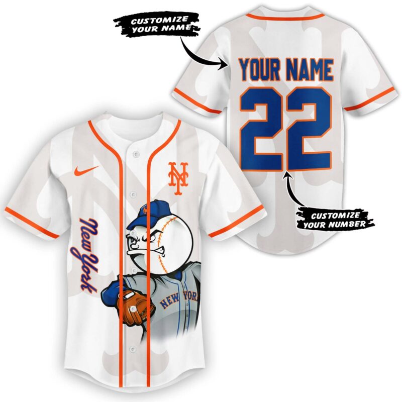 LIMITED EDITION - NEW CUSTOMIZED MLB17 NY METS BASEBALL JERSEY