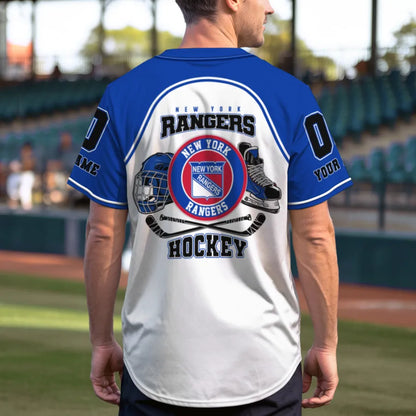 LIMITED EDITION - NEW CUSTOMIZED NHL24 NY RANGERS BASEBALL JERSEY