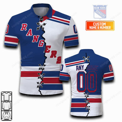 LIMITED EDITION - NEW CUSTOMIZED NHL24 NYR NEW YORK RANGERS UNISEX T-SHIRT, POLO, HOODIE & JACKETS