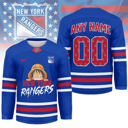 LIMITED EDITION - NEW CUSTOMIZED NHL24 NY RANGERS UNISEX HOCKEY JERSEY