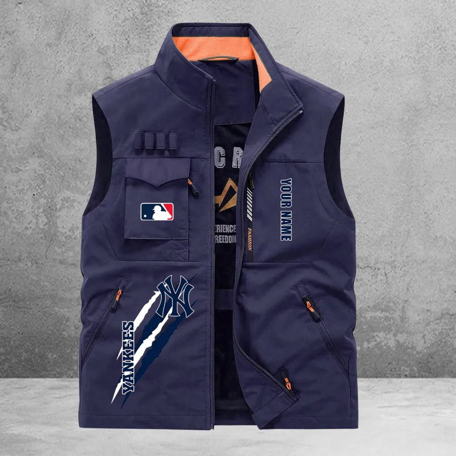 LIMITED EDITION - NEW CUSTOMIZED MLB01 NYY NEW YORK YANKEES SLEEVELESS VEST