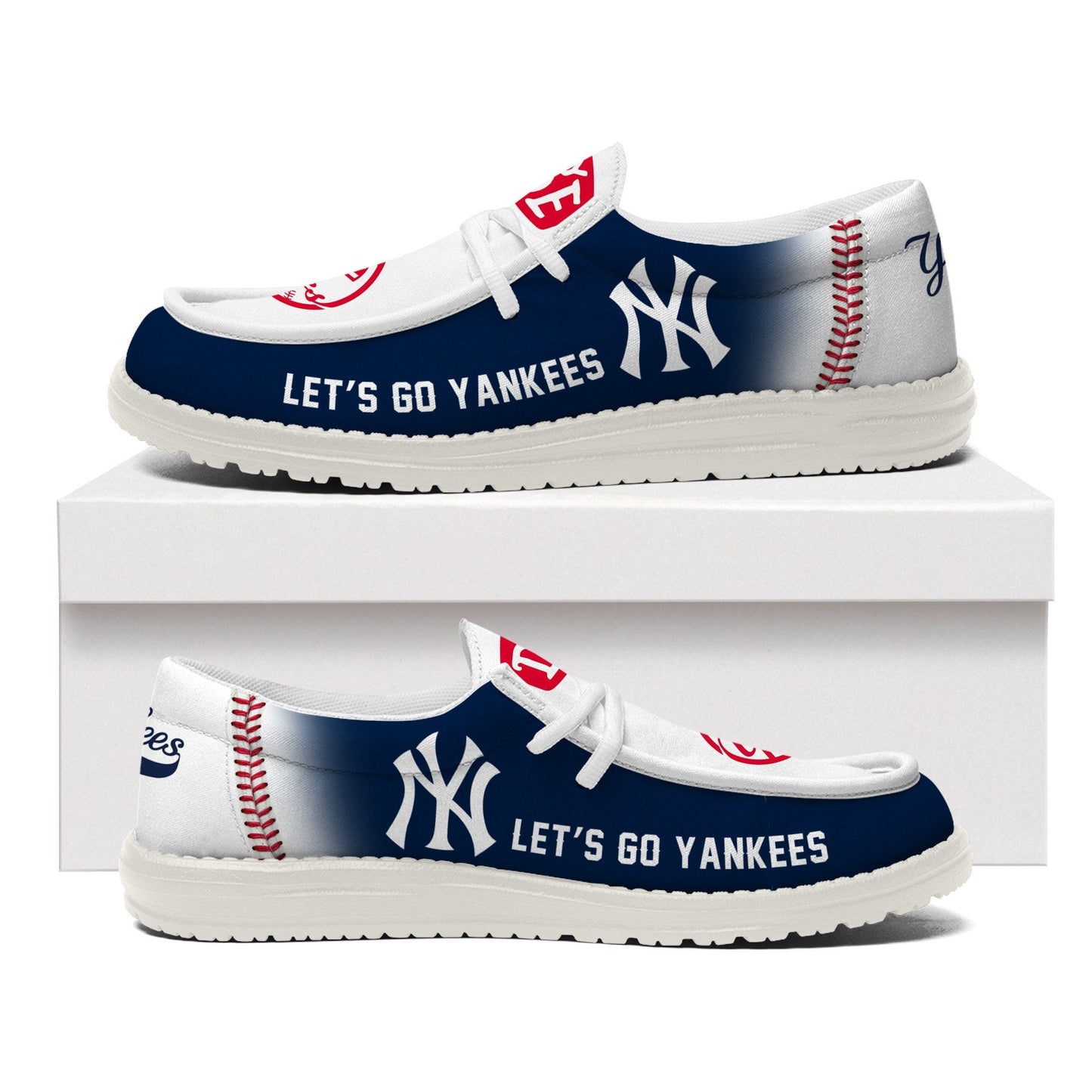 LIMITED EDITION - NEW CUSTOMIZED MLB01 NY YANKEES LOAFER SHOES