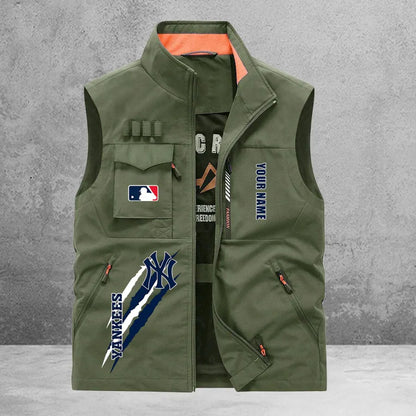 LIMITED EDITION - NEW CUSTOMIZED MLB01 NYY NEW YORK YANKEES SLEEVELESS VEST