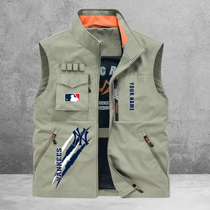LIMITED EDITION - NEW CUSTOMIZED MLB01 NYY NEW YORK YANKEES SLEEVELESS VEST