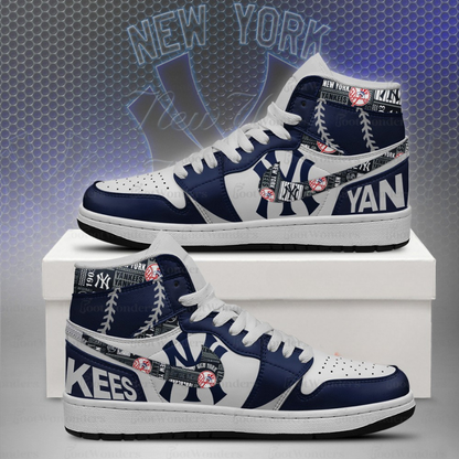 LIMITED EDITION - NEW CUSTOMIZED MLB01 NY YANKEES AIR JORDAN SNEAKERS