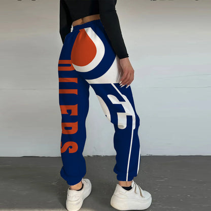 LIMITED EDITION - NEW CUSTOMIZED NHL03 EMO EDMONTON OILERS LONG PANTS