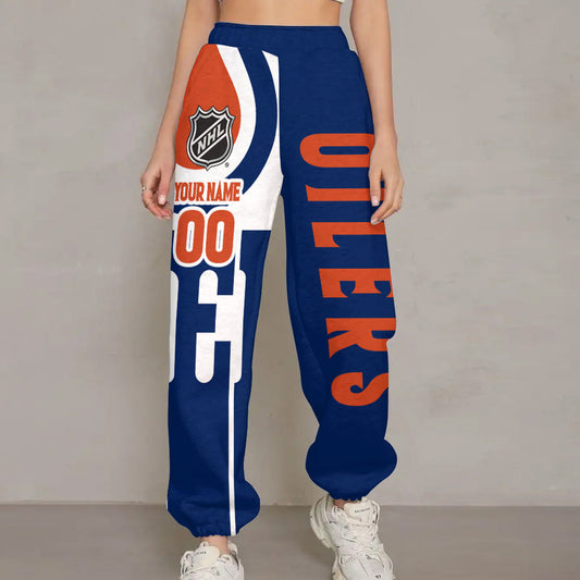 LIMITED EDITION - NEW CUSTOMIZED NHL03 EMO EDMONTON OILERS LONG PANTS