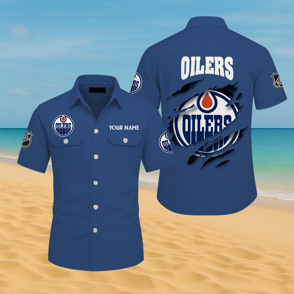 LIMITED EDITION - NEW CUSTOMIZED NHL03 EMO EDMONTON OILERS CARGO SHIRT