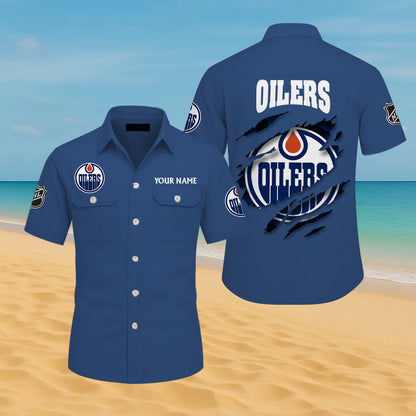 LIMITED EDITION - NEW CUSTOMIZED NHL03 EMO EDMONTON OILERS CARGO SHIRT