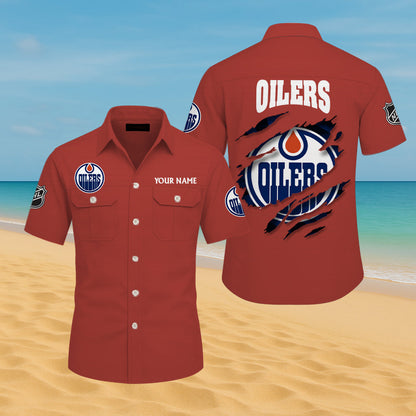 LIMITED EDITION - NEW CUSTOMIZED NHL03 EMO EDMONTON OILERS CARGO SHIRT