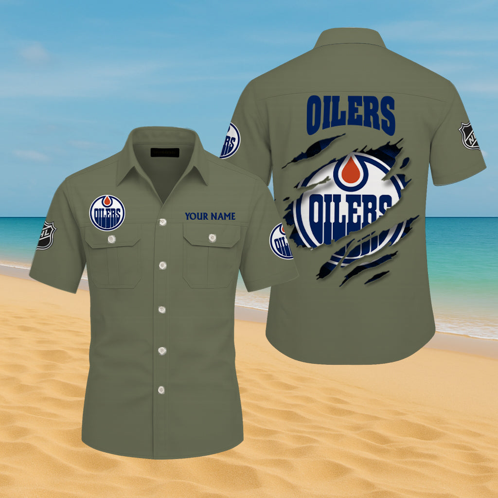 LIMITED EDITION - NEW CUSTOMIZED NHL03 EMO EDMONTON OILERS CARGO SHIRT