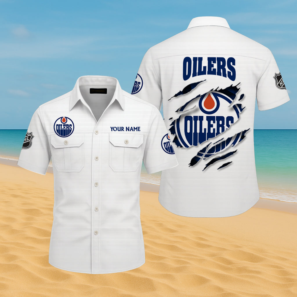 LIMITED EDITION - NEW CUSTOMIZED NHL03 EMO EDMONTON OILERS CARGO SHIRT