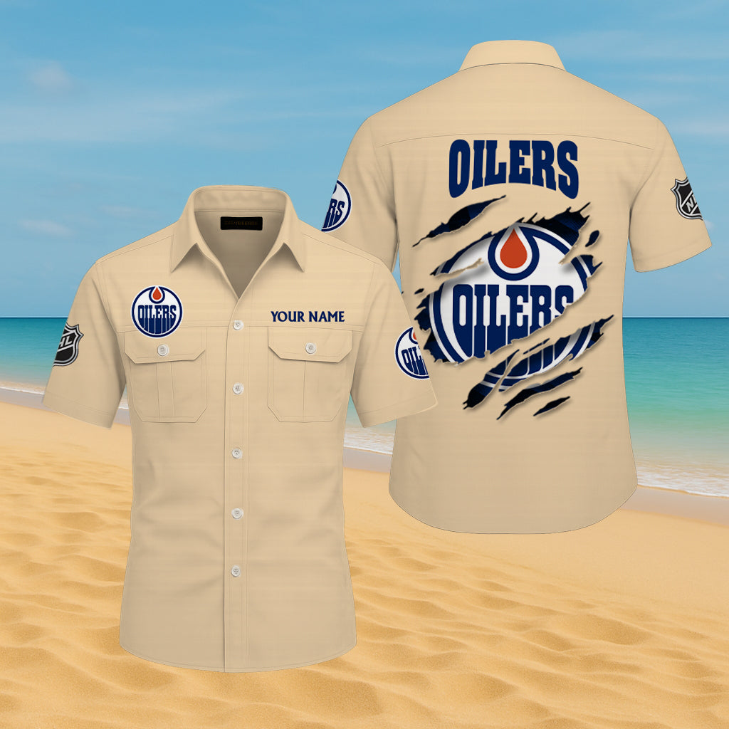 LIMITED EDITION - NEW CUSTOMIZED NHL03 EMO EDMONTON OILERS CARGO SHIRT
