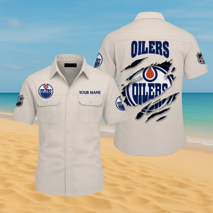 LIMITED EDITION - NEW CUSTOMIZED NHL03 EMO EDMONTON OILERS CARGO SHIRT