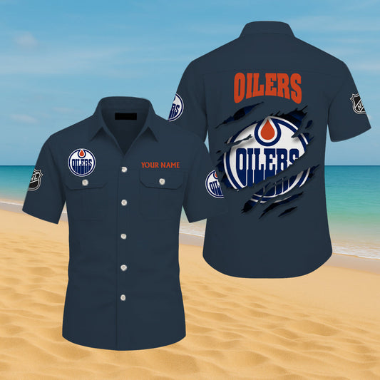 LIMITED EDITION - NEW CUSTOMIZED NHL03 EMO EDMONTON OILERS CARGO SHIRT