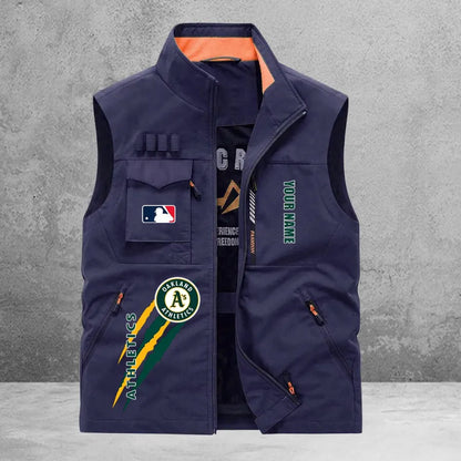 LIMITED EDITION - NEW CUSTOMIZED MLB23 OAS OAKLAND ATHLETICS SLEEVELESS VEST