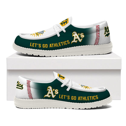 LIMITED EDITION - NEW CUSTOMIZED MLB23 OL ATHLETICS LOAFER SHOES